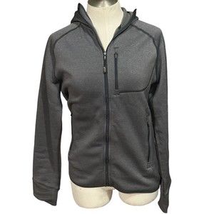 EMS Equinox Stretch Ascent Full Hard-Face Fleece Hoodie‎ Gray Men's Medium EUC